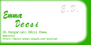 emma decsi business card